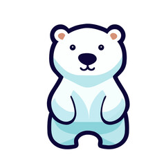 Ice Bear, Cute Ice Bear Graphic for Arctic and Polar Concepts