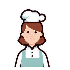 Vector of a Female Chef, Talented Female Chef Graphic