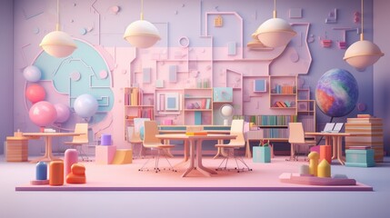 Business People Communicating in Office. Workers are sitting at the negotiating table collective thinking and brainstorming, generative AI.
