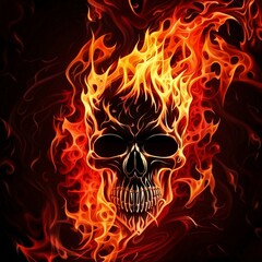 fire skull