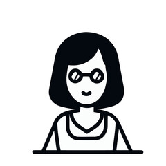 vector art of an women profile ,women vector