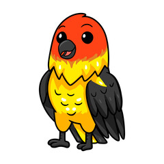 Cute western tanager bird cartoon