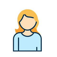 vector art of an women profile ,women vector