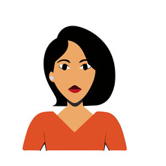 vector art of an women profile ,women vector