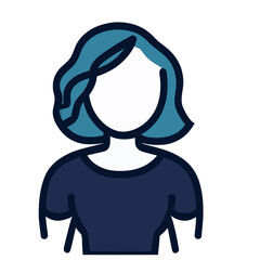 vector art of an women profile ,women vector