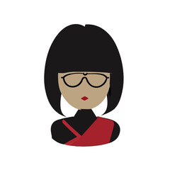 vector art of an women profile ,women vector