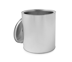 New metal paint can isolated on white