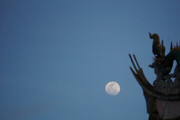 Fototapeta na wymiar moon on the sky