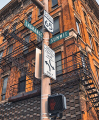 The corner of Lagrange and Summit St in Toledo Ohio USA 