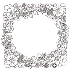 A lot of different flower frames. Template vector illustration. Great for CD artwork. Ready to use. retro taste