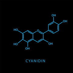 Chemical structure formula flat style illustration