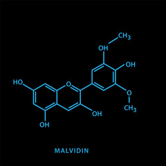 Chemical structure formula flat style illustration