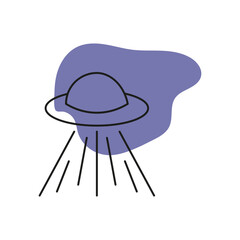 Ufo concept icon.Ufo symbol. Design from space. Vector illustration. EPS 10.
