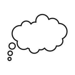 Trendy think bubble. Vector illustration. EPS 10.