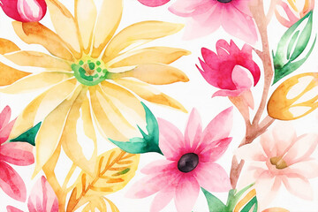 Fototapeta na wymiar Beautiful abstract colorful floral illustration