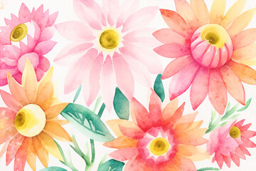 Beautiful abstract colorful floral illustration