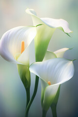 White Calla Lilies Abstract Background