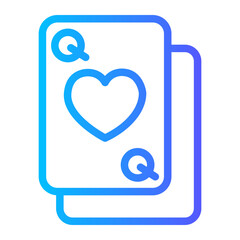 queen of hearts gradient icon