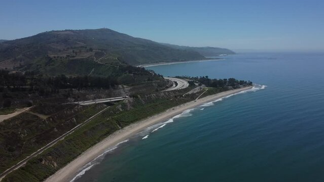 Aerial View of Rincon Point State Beach, Carpinteria, California