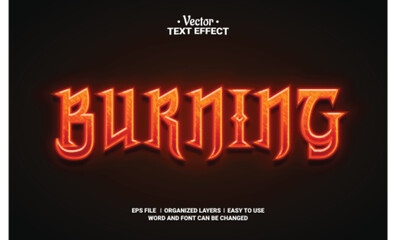 Burning Editable Vector Text Effect 