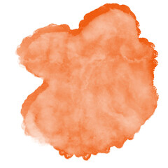 Fototapeta premium Orange Blob Watercolor Shapes