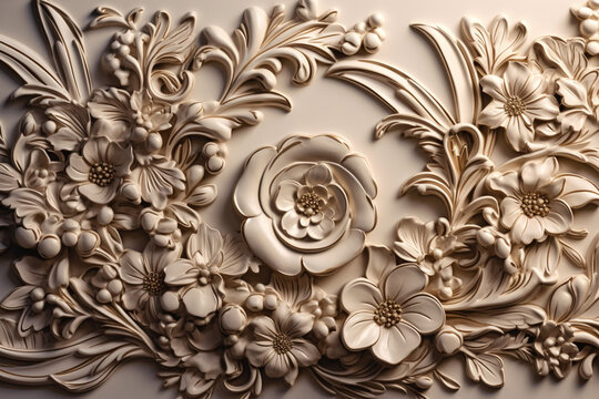 Ornamentos Sofisticado Adornos Arabescos Abstrato Pal&aacute;cio Teto Igreja Barroco Rococ&oacute; Estilo Flores Floral Dourado S&eacute;culo Ventage Retr&ocirc; Pattern Background Textura