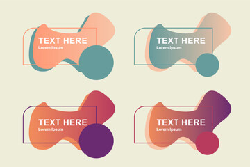 Modern abstract shape for banner and print design template with different colors and style.