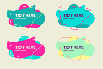 Modern abstract shape for banner and print design template with different colors and style.