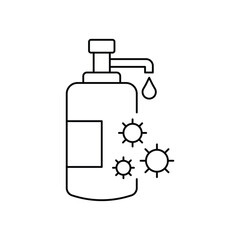 Hand sanitizer icon design. isolated on white background. vector illustration