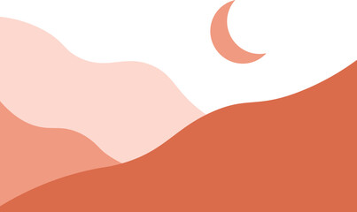 Obraz premium Abstract bohemian landscape illustration vector element