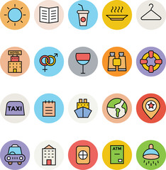 Hotel and Restaurant Vector Icons Pack

