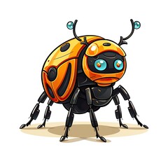 Cartoon Bug isolated on a white background