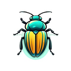 Cartoon Bug isolated on a white background