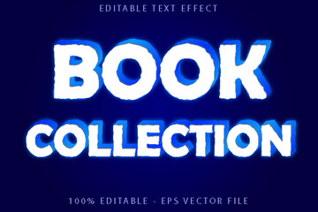Book Collection Editable Text Effect Neon Style