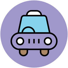 Hotel and Restaurant Flat Circular Icons Collection

