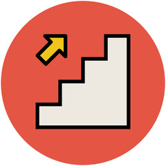 Hotel and Restaurant Flat Circular Icons Collection

