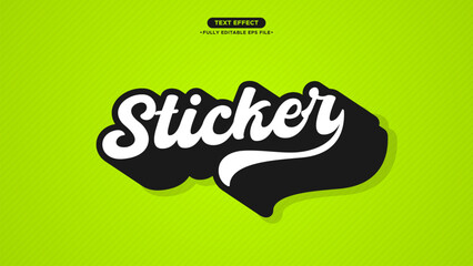 Sticker Quotes Text Effect with Classic and Simple Style