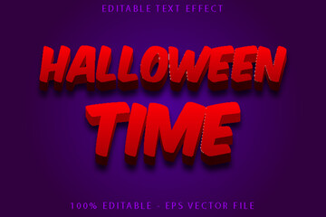 Fototapeta premium Halloween Time Editable Text Effect Cartoon Style