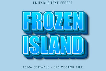 Frozen Island Editable Text Effect Cartoon Style