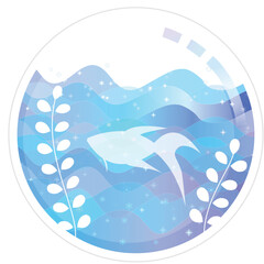 ベタと球体の水槽