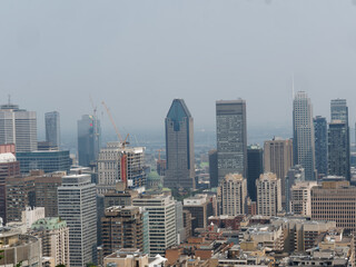 Heavy smog over downtown Montreal