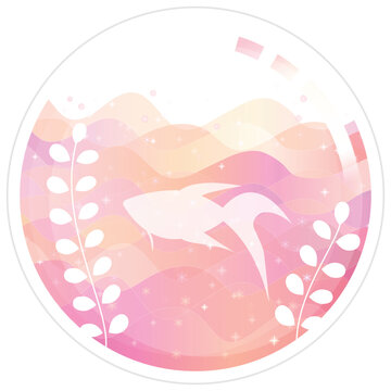 recommend clip art: ベタと球体の水槽