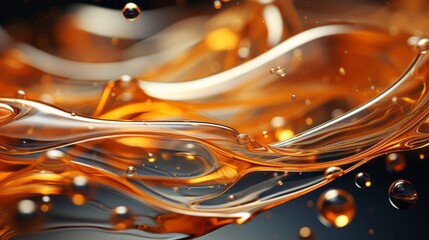 Elegant, luxury splash of gold liquid background created with Generative AI technology