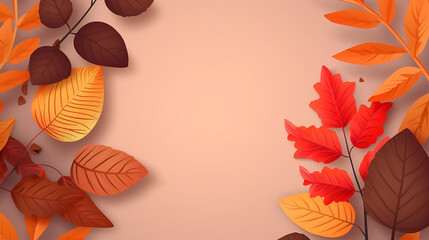 Autumn sale banner with text hello autumn sale. Generative AI. - obrazy, fototapety, plakaty