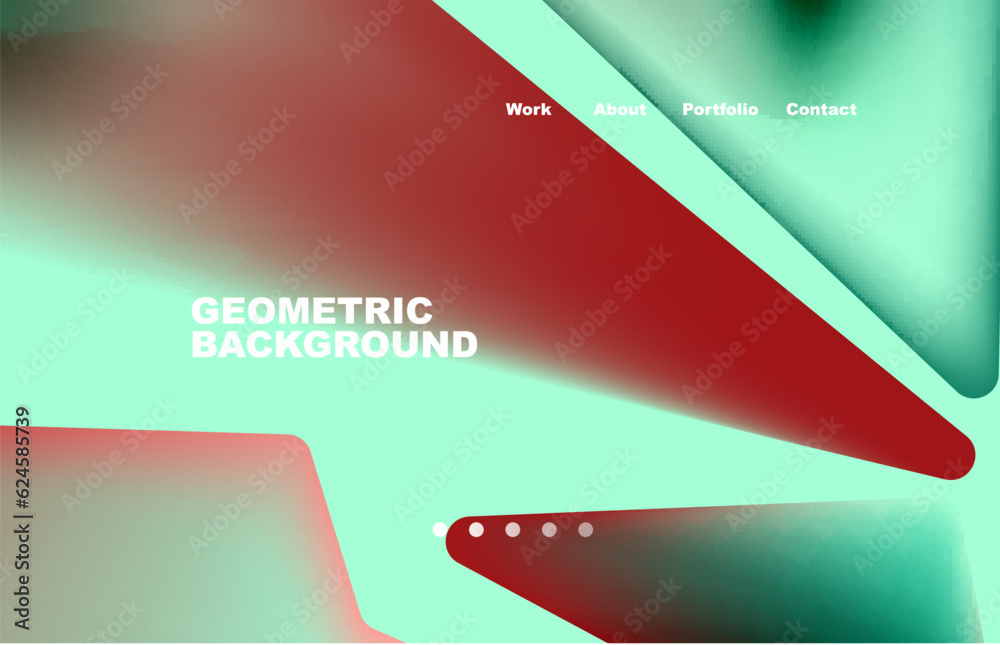 Wall mural shards shape composition abstract background. web page for website or mobile app wallpaper