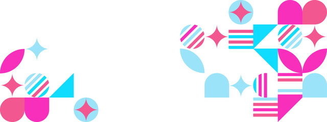 vector flat colorful geometric shapes background