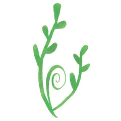 Green Leaf In The Sea