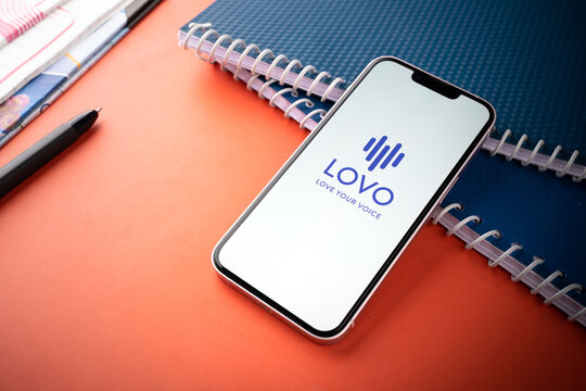 West Bangal, India - july 5, 2023 : LOVO AI logo on phone screen stock image.