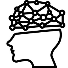 Brain idea symbol icon vector image. Illustration of the creative intelligence think design image