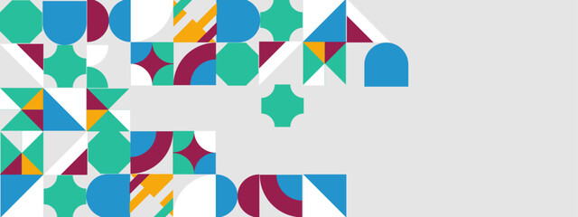 Obraz premium Flat design colorful colourful geometric mosaic pattern background